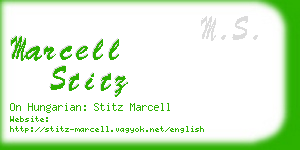 marcell stitz business card